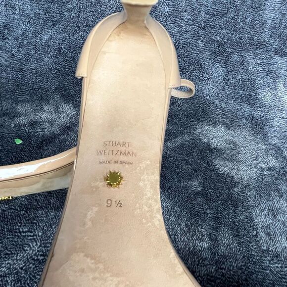 Stuart Weitzman Nudistcurve Ankle Strap Sandal Women size 9.5 - Picture 5 of 5